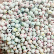Round Letter Beads Round Letter Bead/ Alphabet Beads/ Circle Beads