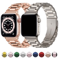 [HOT JUXXKWIHGWH 514] สายสแตนเลสสำหรับ Apple Watch Band 40มม. 44มม. 42/38มม. 41มม. 45มม. สร้อยข้อมืออะแดปเตอร์ IWatch Series 7 SE 6 5 4 3 2 1สายนาฬิกา