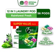 Dettol Propod™ All-in-One Laundry Capsule Laundry Pod Rainforest Fresh Powerful Laundry Capsules wit
