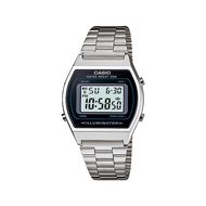 【CASIO 卡西歐】 B640WD-1A 時尚復古 星期日期 多功能 LED 酒桶型 中性 銀 電子錶 手錶