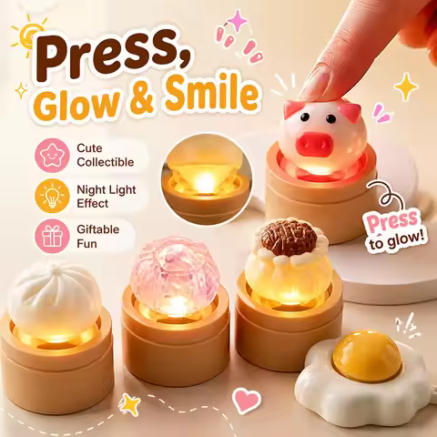 Dumplings Keychains Antistress Keycap Clicker Keyboard Luminous Fidget Keyrings Cute Keycap Keychain