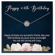 65th Birthday Gift for 65 Year Old Woman Birthday Necklace Gifts Birthday Jewelry