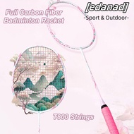 EDANAD Racquet Carrying Bag, T800 Strings Grips  Cherry Badminton Racket, Portable Non-slip Handle F