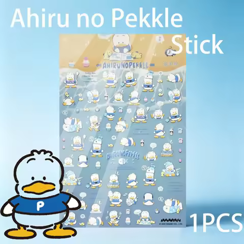 1PCS 5D Embossed Ahiru no Pekkle Nail Stickers Sanrio Self-Adhesive Nail Art Accessories Cinnamoroll