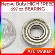 697 zz rs 7x17x5mm High speed Quality BEARING METAL SHIELDED COVER Ball Miniature SKATEBOARD SCOOTER