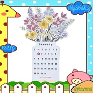 39A-2024 Desk Calendar with Base Flower Small Desk Calendar As Shown 2024 Desk Calendar Planner, Desk Planner