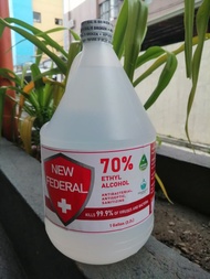 NEW FEDERAL Ethyl Alcohol 70% Solution 1 Gallon 3.2 Liters Net Content Antibacterial, Antiseptic, Sa