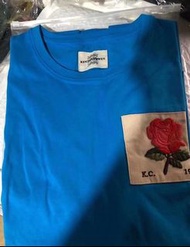 Kent &amp; curwen 玫瑰花藍色T-shirt