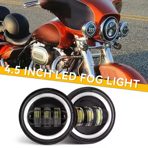 4.5“ 4 1/2 Inch Motorcycle LED Fog Passing Auxiliary Light for Harley Classic Road King 4.5Inch LED 