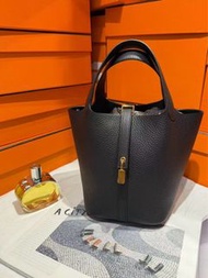 門市現貨～Hermès Picotin 18 菜籃子黑金 G stamp