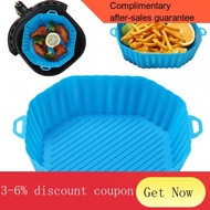 YQ9 Air Fryers Oven Baking Tray Air Fryer Silicone Pot Replacemen Grill Pan Accessories Bread Fried Chicken Pizza Basket