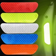 4Pcs Car Door Anti-collision Reflective Sticker / Auto Night Safety Luminous Warning Strip / Car Door Warning Reflector Tape Decal / Universal Car Interior Accessories