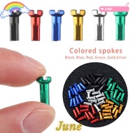 JUNE1 10/20/50pcs Cycling Spokes Nipples Outdoor Bike 14mm Multicolor