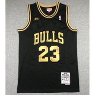 IDAWN7 Latest New Offer Men's Chicago Bulls 23 Michael MN Retro Embroidered Black Basketball Jersey