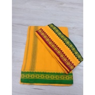 MEN'S TRADISIONAL COTTON COLORED VESHTI / DHOTI (Yellow)