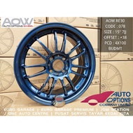 NEW RIM 15 4X100 AOW RE30 Auto Option myvi alza jazz city vios axia bezza blm flx vvt almera