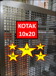Plat Ram - 10x20 cm - Lubang Kotak - Plat Speaker - Ram Speaker - Grill Speaker