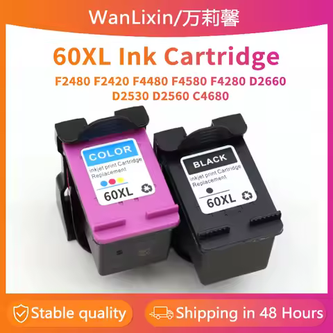 60 XL ink cartridge Compatible for HP60 60xl Deskjet F2480 F2420 F4480 F4580 F4280 D2660 D2530 D2560