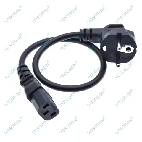 CEE7/7 to IEC C13 Power Cords, 10A/16A, 250V, H05VV-F 0.75mm Cable ,Short Schuko to C13 Power cord,1