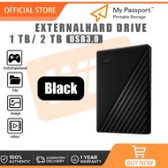 WD external harddisk 1TB/2TB ฮาร์ดดิสก์พกพา USB3.0 2.5 นิ้ว  ฮาร์ดไดรฟ์คุณภาพสูง My Passport externa