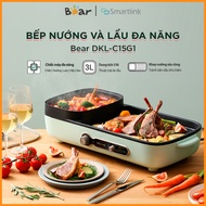 Bếp Nướng Và Lẩu Đa Năng Bear DKL-C15G1 - Hàng chính hãng - Bảo hành 18 Tháng
