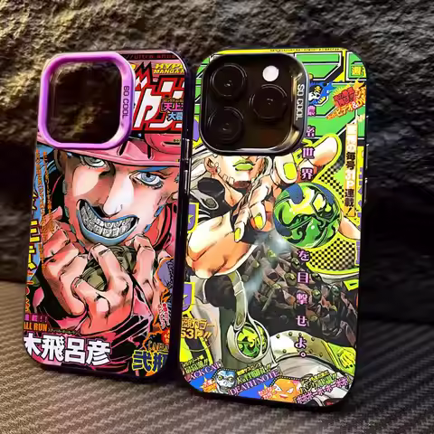 JoJos Bizarre Adventure Phone Case Color Silver Shell For lPhone 17 16 16e 15 14 13 12 11 Pro Max Pl