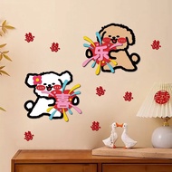 Wall sticker Wall sticker sticker Line Puppy Happy Word sticker Wedding Room decoration Set Atmosphe
