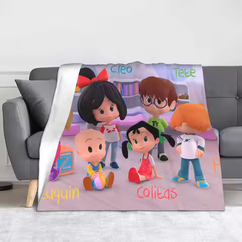 Super Soft Cleo & Cuquin Anime Throw Blanket Premium Flannel Fleece Lightweight Bed Blanket Cozy Plu