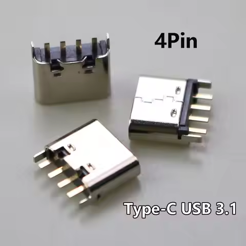 Type C USB 3.1 Jack Charge Socket Connector 4 Pin Direct Plug Mother Base 6.8H High Data Transmissio