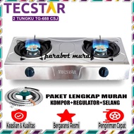 KOMPOR GAS Tecstar TG 688 CSJ double TUNGKU Nyala api biru