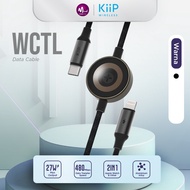 KiiP 2IN1 Data Cable Iphone Android Fast Charging Built In Wireless Charger Magnetic Apple Watch 60W