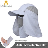 LEVTOP Summer Sun Hat Foldable Sun Hat UV Protection Fishing Cap Quick-drying Hat 360°Outdoor Fishing Hat Large Basin Cap Removable Neck Face Flap Cover for Outdoor Activities
