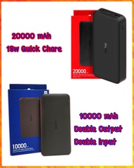 พาวเวอร์แบงค์ แบตเตอร์สำรอง แบตเตอรี่Xiaomi Mi 20000mAh Redmi 18W Fast Charge Power Bank / Xiaomi Mi 10000mAh Redmi Power Bank Black