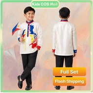 Philippine Costume for Kids Boys Barong Map & flag Design United Nation UN buwan ng wika costume