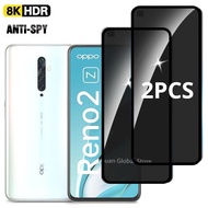 1-2Pcs Full Cover Privacy Black Edge Glass Film For Oppo Reno 10x Z Ace A zoom 5G 4G Screen Protecto