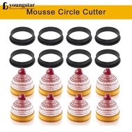 YOUNGSTAR Mousse Circle Cutter Decorating Tool Round Shape DIY Cake Dessert Mold Perforated Ring Non Stick Bakeware Tart B3K7
