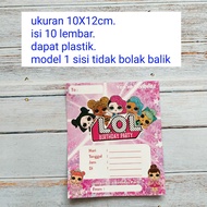 Birthday invitation card contains 10 LOL Surprise LOL characters