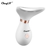 CkeyiN V Shaped Facial Lifting Device Slimming Face Tightening Machine Red Light Therapy Neck EMS Massager Removal Double Chin