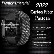 【Premium material】Carbon Fiber printing pattern watch Strap For AP watch series 3 4 5 6 7 8 ultra se