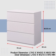 BIGGER size 3 Laci almari / 4 Drawer Chest / Chest Drawer 4 layer with lock / JUMBO almari laci pera