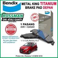 BENDIX Metal King Front Brake Pad Proton Iriz Persona 1.6 NEW 2016 [DB2350]