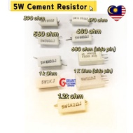 5W Cement Resistor 2k 2.2k 2.7k 3.3k 3.9k 4.3k 5.6k 6.8K 10k 15k 18k