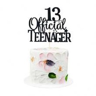 1 Pc Official Teenager Cake Topper, Cheers To 13 Years Decor, Happy 13th Birthday Party Decorations 