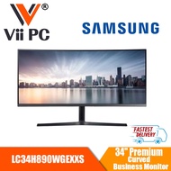 SAMSUNG 34 LC34H890WGEXXS Premium Curved Business Monitor with Perfect Multi-tasking &amp; Viewing Comfort, 3 year on site