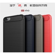 Vivo Y65 Y55 V9 Y71 Durable Carbon Brushed TPU Silicone Soft Case Cover Casing