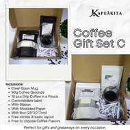 Coffee Gift | Giveaway | Customizable | Mug | 90g Coffee Grounds | Drip Coffee 10s | Set C