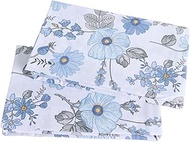 Set of 2 White Pattern Pillow Cases Queen Size 100 Percent Cotton Pillow Covers Super Soft Easy Care