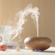 Wood Grain Aroma Ultrasonic Essential Oil Diffuser Aromatherapy Humidifier - 7 Color LED Lights (G3A