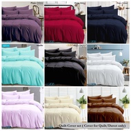 Essina Bedding Colourway Microfiber Fitted Bed Sheet set with Quilt Cover ( Quilt/insert not include