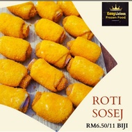 Roti sosej crunchy enak